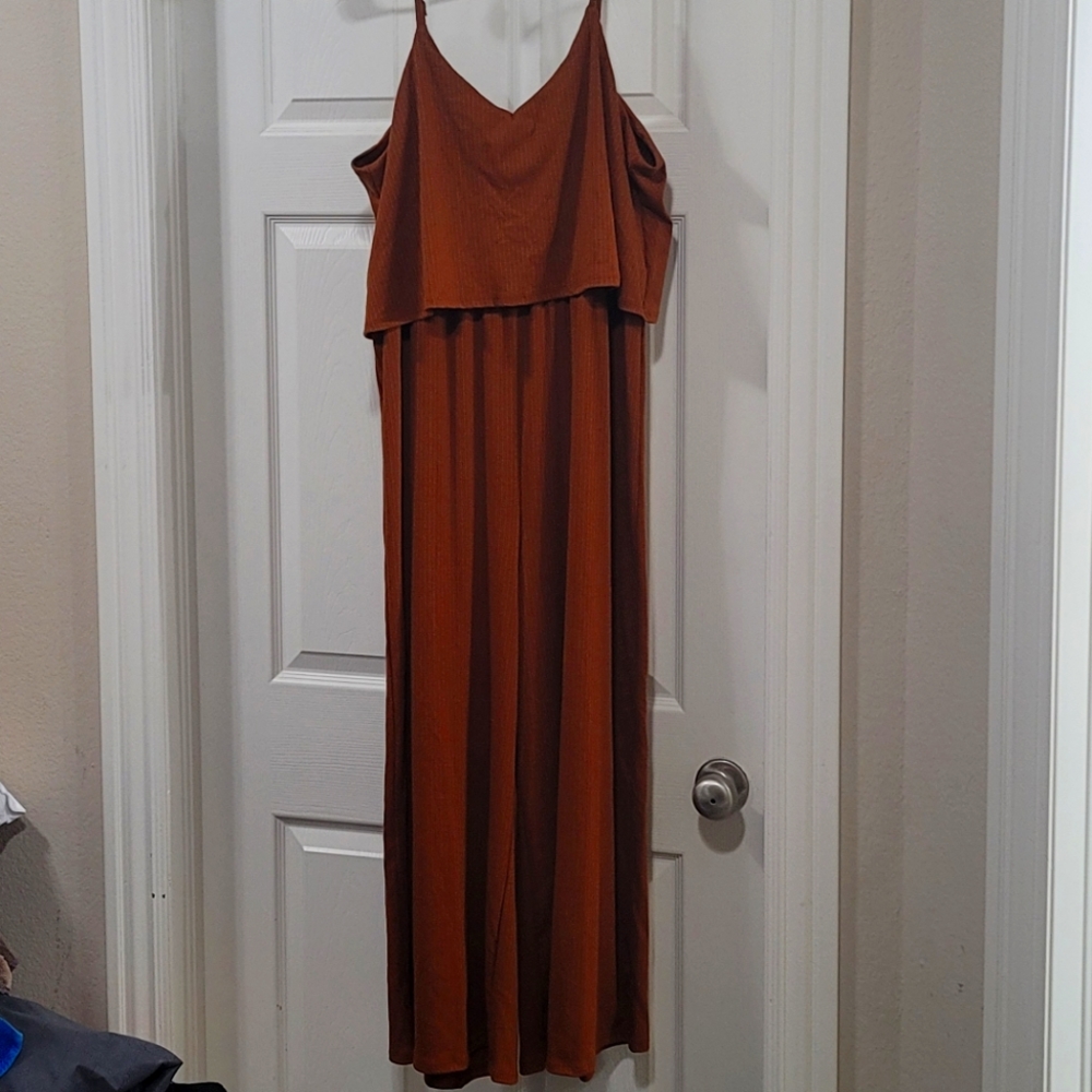 NWOT Plus Size Zenana Ribbed Jumpsuit